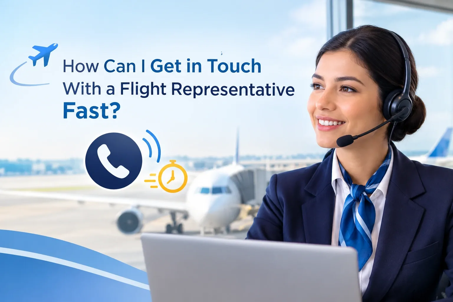 Traveler contacting a flight representative for help with a flight reservation