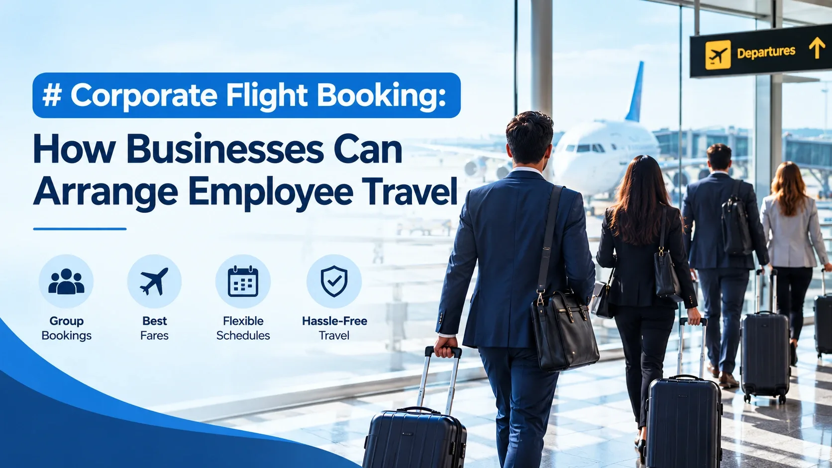 Corporate flight booking for businesses arranging employee travel